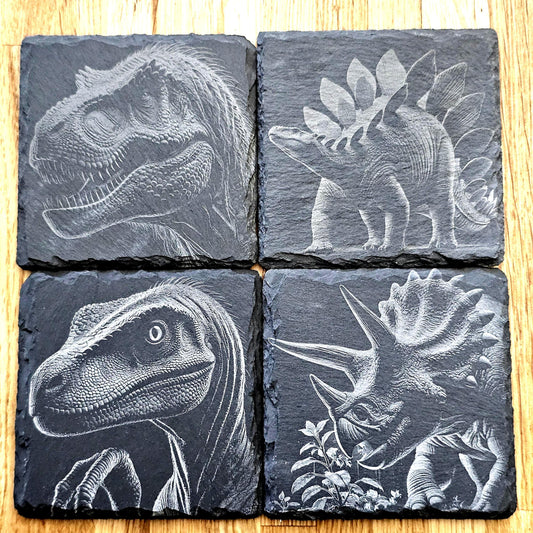 Dinosaur Art 4 Coaster Set