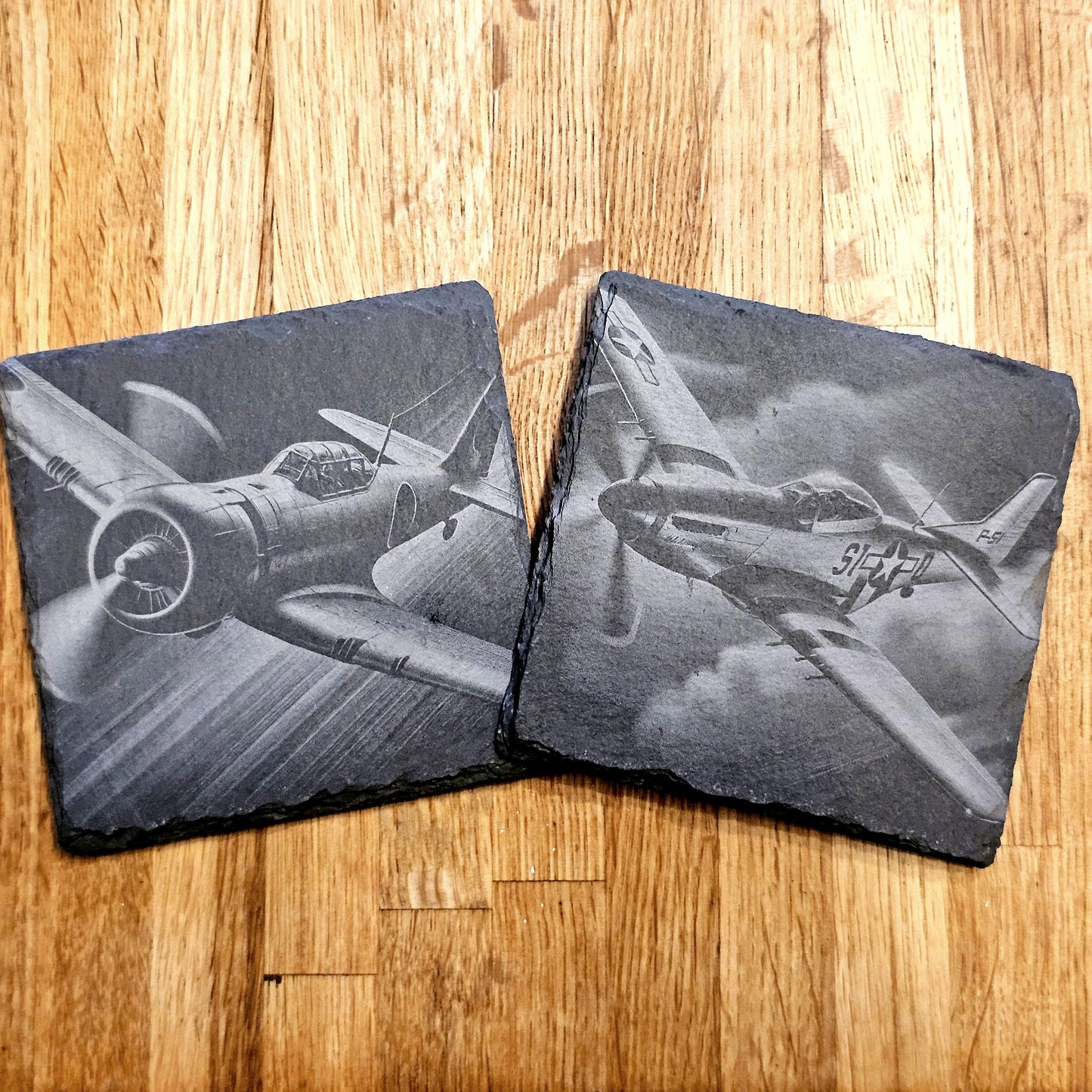 WWII Fighter Planes 4 Coaster Set
