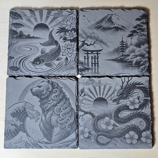 Japanese Art Coaster Set