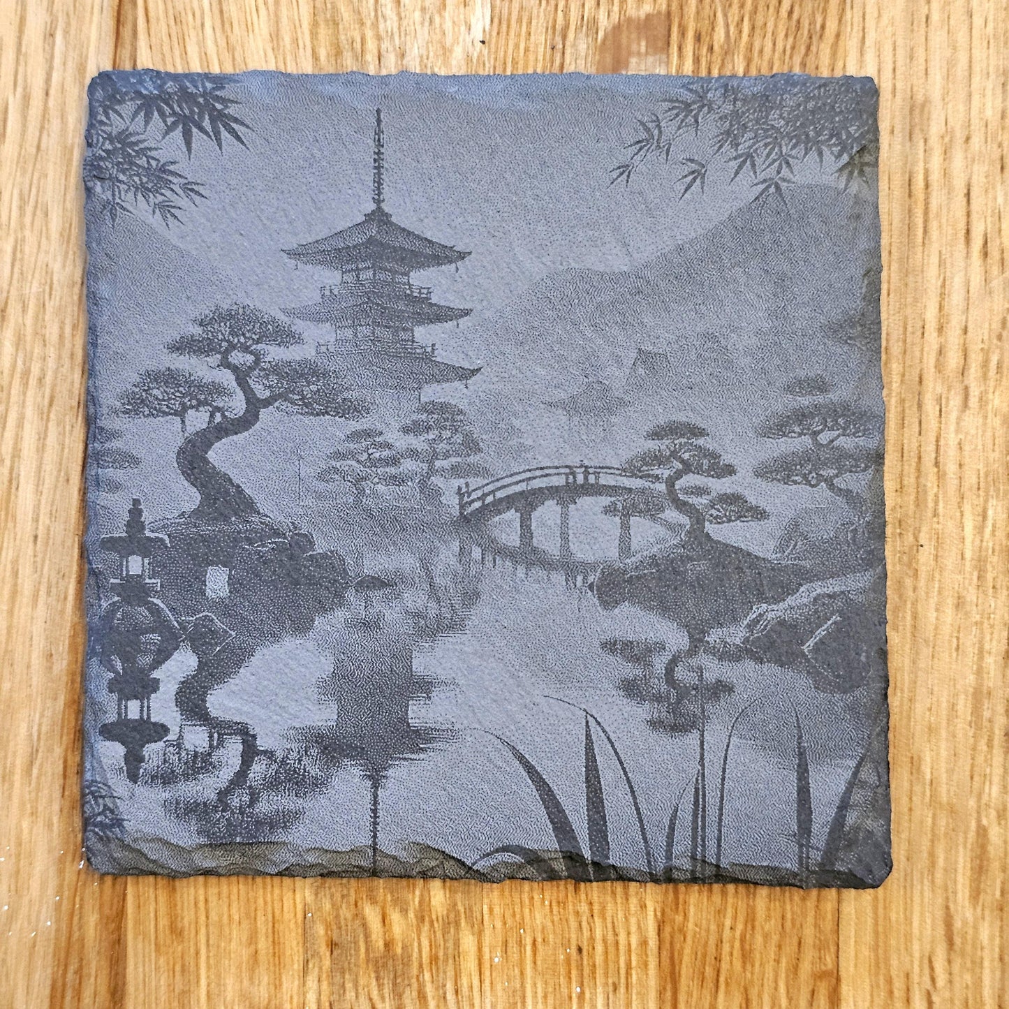Japanese Landscape Art Coaster Set