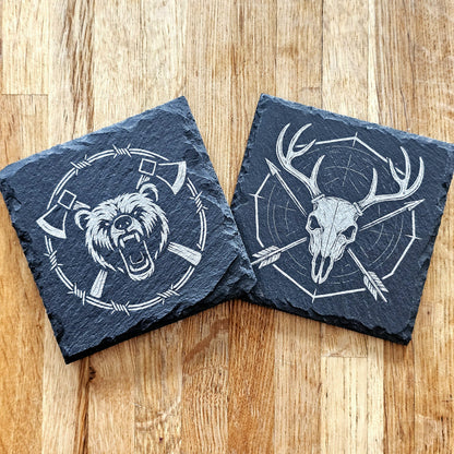 Norse Inspired Animal Art Coaster Set