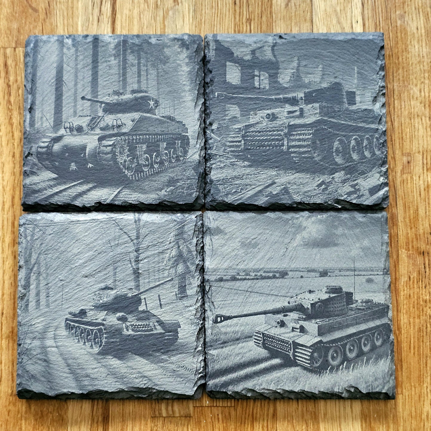 WWII Tanks 4 Coaster Set