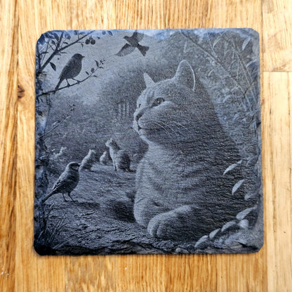 Happy Cat 4 Coaster Set