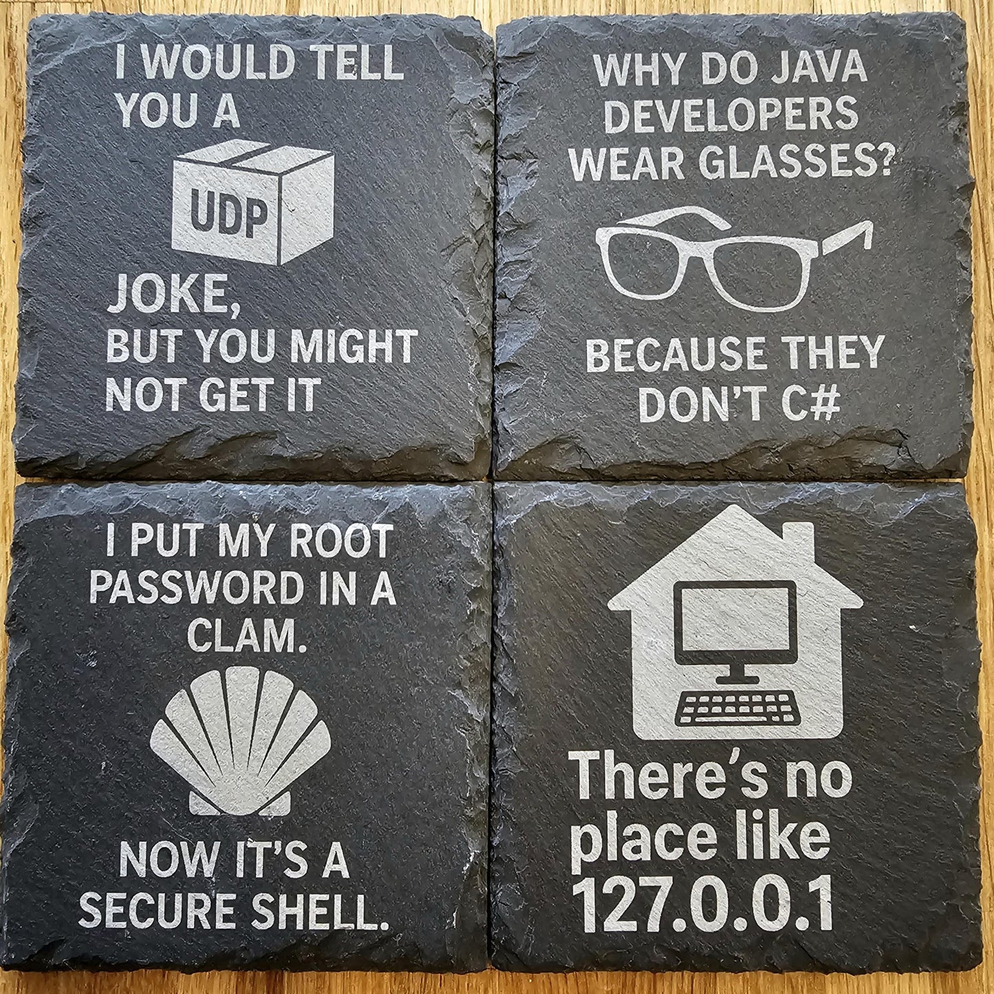 Programmer/Techie Jokes Coaster Set