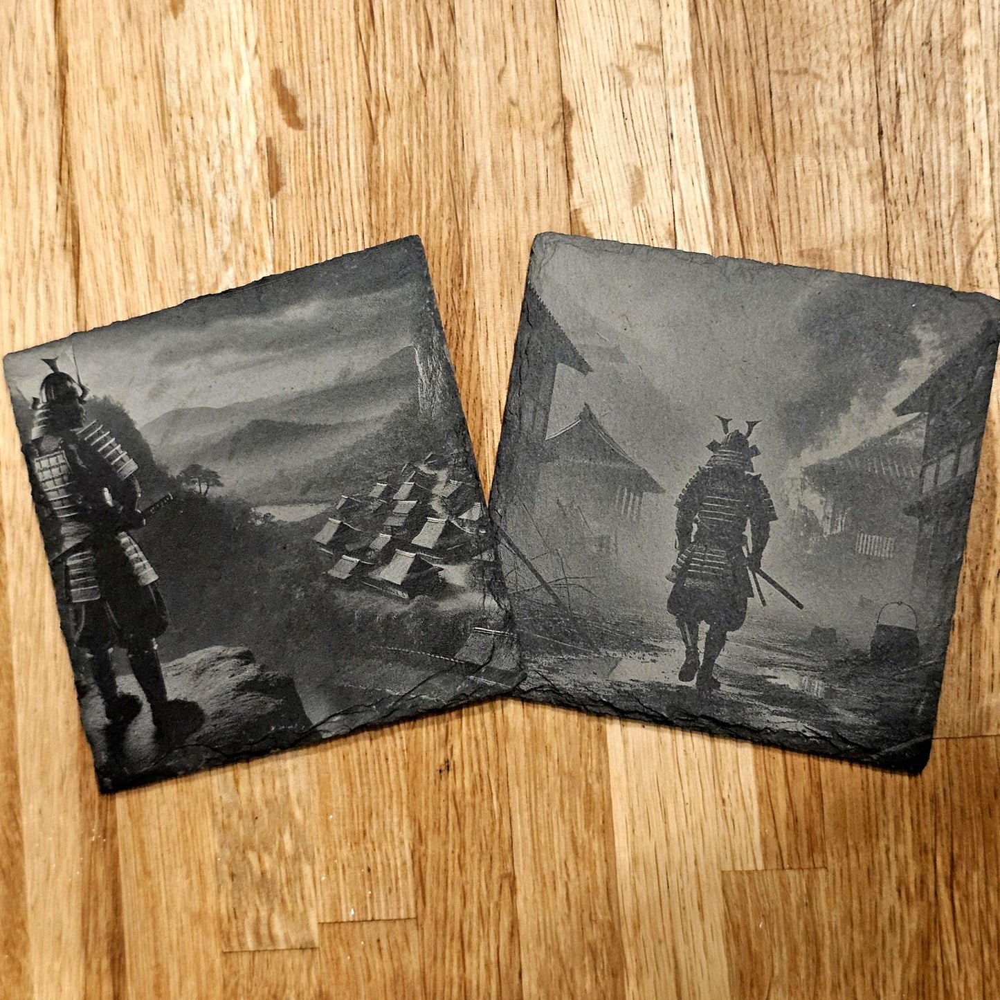 Japanese Samurai Art Coaster Set