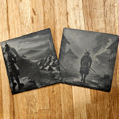 Japanese Samurai Art Coaster Set