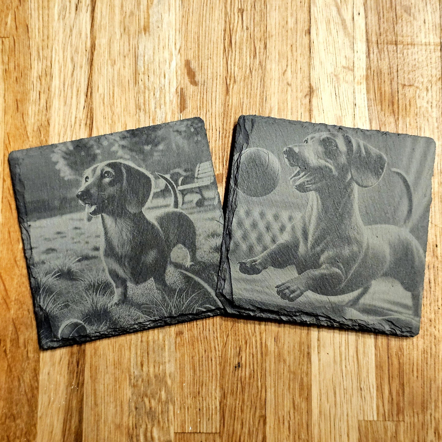Happy Dachshund 4 Coaster Set