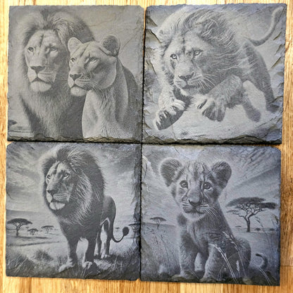 Lion Art 4 Coaster Set