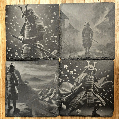 Japanese Samurai Art Coaster Set