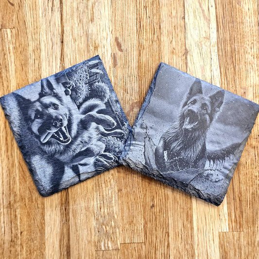 German Shepherd 4 Coaster Set
