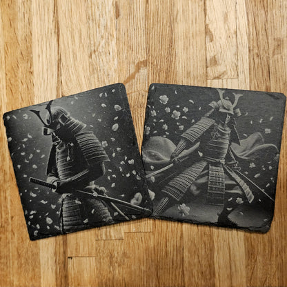 Japanese Samurai Art Coaster Set