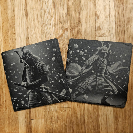 Japanese Samurai Art Coaster Set