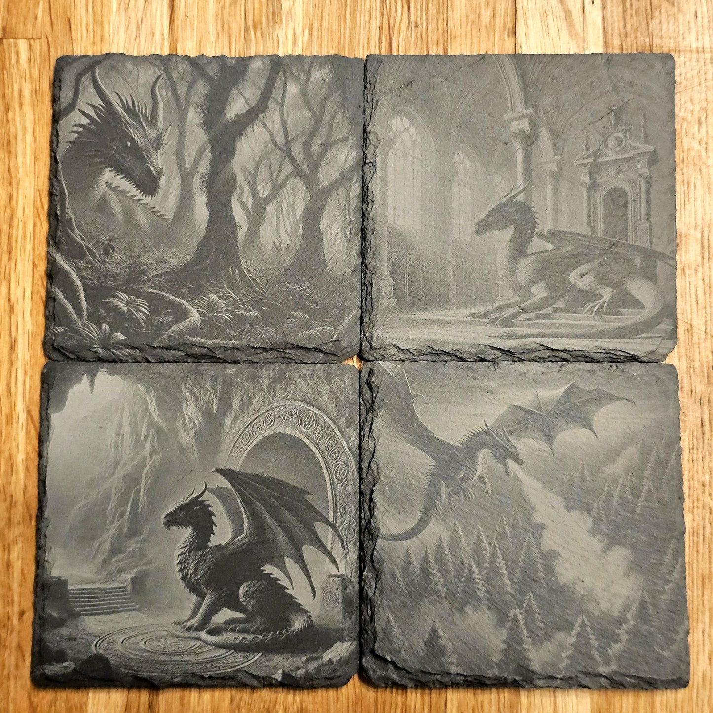 Dragon Art 4 Coaster Set