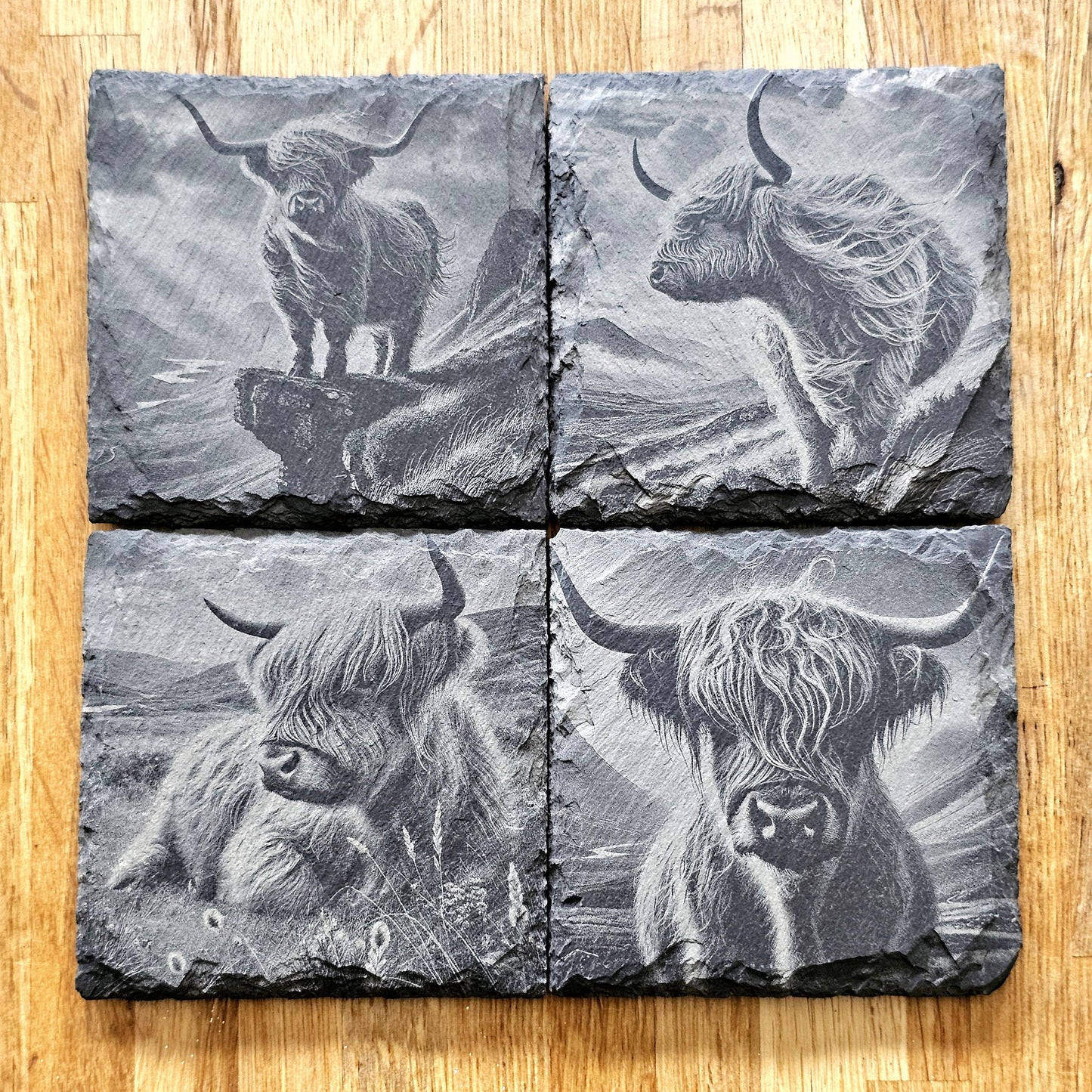 Highland Cows Coaster Set