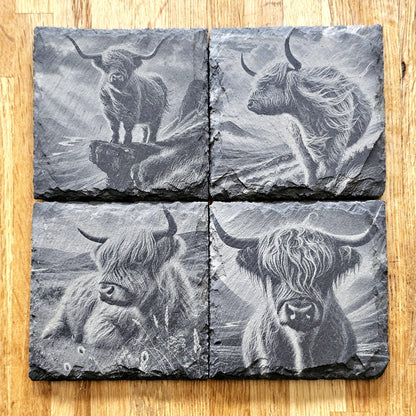 Highland Cows Coaster Set